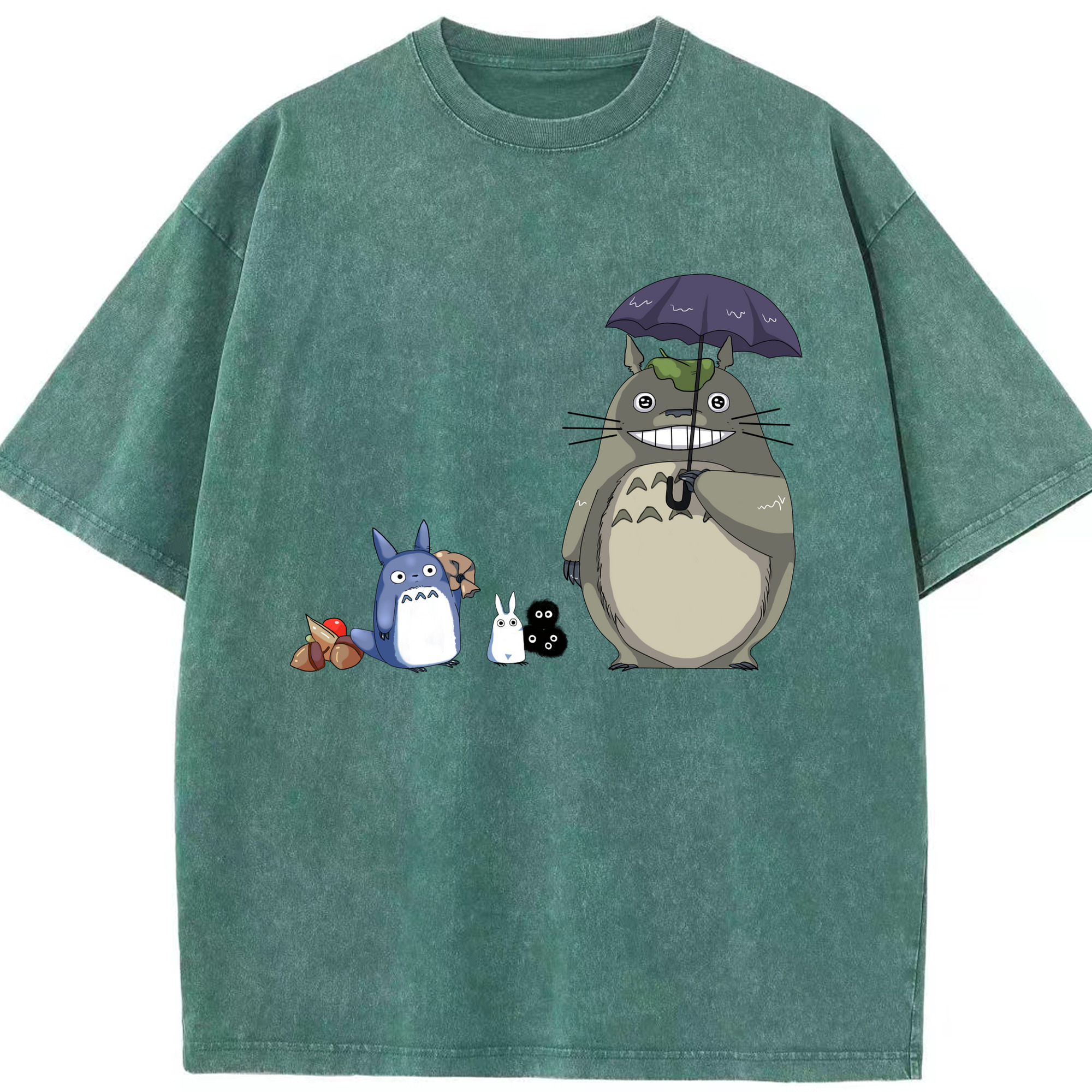 （画像用） となりのトトロ 草壁メイ 草壁サツキ My Neighbor Totoro Satsuki Kusakabe Mei Kusakabe 綿100% ヴィンテージ風 半袖Tシャツ（フロントプリント）